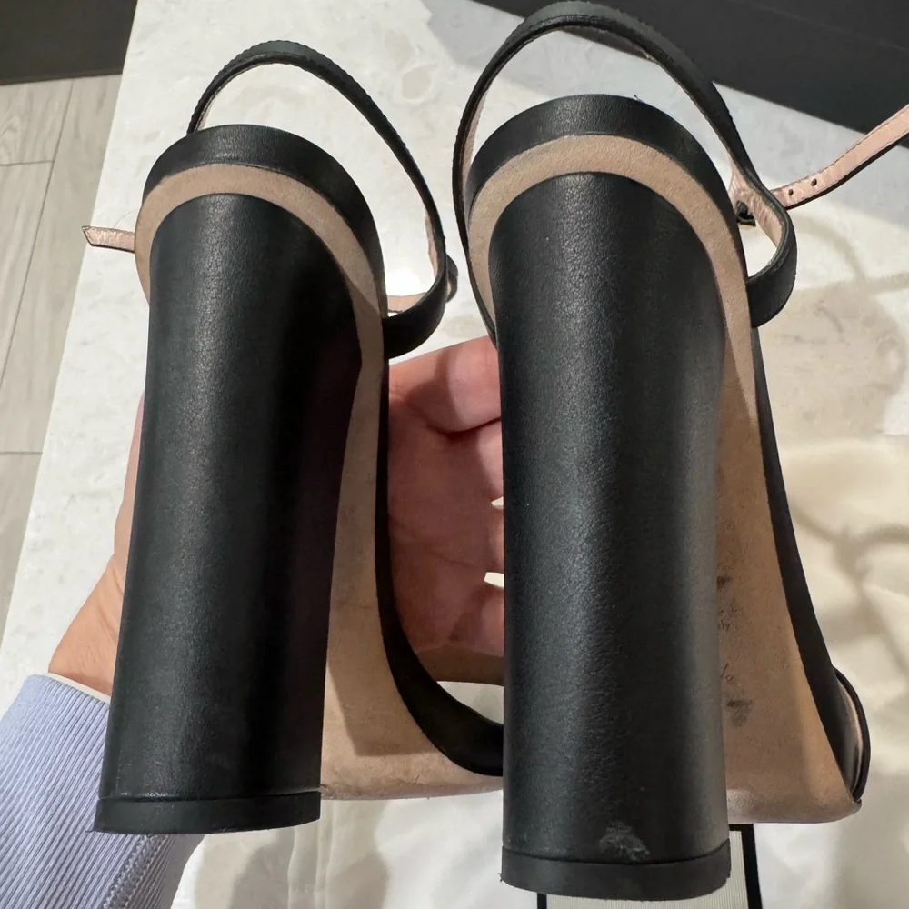 Gucci Horsebit Leather Block Heel Sandals 37.5 - Picture 5 of 10